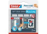 tesa® Powerstrips CLICK MEDIUM, 5,4 kg, 4 x 2 Streifen Multipack, selbstklebend, für Wandbefestigung