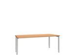 Schäfer Shop Genius Schreibtisch MODENA FLEX, 4-Fuß-Rechteckrohr, einseitig, B 1800 mm, Buche