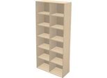 Schäfer Shop Genius Regal TETRIS WALL, 6 Ordnerhöhen, B 1000 x T 420 x H 2250 mm, Ahorn-Dekor