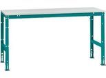 Manuflex Grundtisch UNIVERSAL Standard, Tischplatte Kunststoff, 1750x800, wasserblau