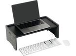 Durable Monitorständer EFFECT, 3-stufig, 60 % PET-Filz, bis 10 kg, Kabelauslässe, anthrazit