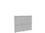 Rollladenschrank, 4 OH, 2teilig, mit Mitteltrennwand, B 1800 mm, weiß