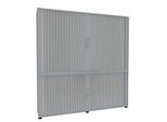 Rollladenschrank, 5 OH, 2teilig, mit Mitteltrennwand, B 1800 mm, lichtgrau