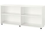 Schäfer Shop Select Anstellregal, aus Holz, 2 Fachböden, B 1600 mm x T 421 x H 750 mm, weiß