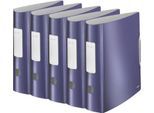 LEITZ® Ordner Active Style, DIN A4, Rückenbreite 82 mm, 5 Stück, titan blau