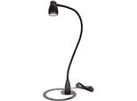 LED-Tischleuchte Bauer & Böcker Satelite, 4,5 W, 490 lm, 3000 K, dimmbar, neigbar, L 750 mm, Aluminium, schwarz-schwarz