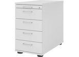 Standcontainer Breno 13333, Utensilienschub, B 428 x T 800 x H 720-760 mm, Spanplatte, Lichtgrau