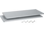 Schäfer Shop Select Stahl-Fachböden, weißaluminium, 1200 mm breit, 2 Stück