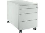 Schäfer Shop Select Rollcontainer 1233, mit Griffnut, B 435 x H 567 mm, lichtgrau/lichtgrau/lichtgrau