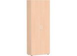 Aktenschrank PALENQUE, 6 OH, abschließbar, B 800 x T 420 x H 2160 mm, Buche-Dekor