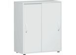 Schiebetürenschrank Alicante, 3 Ordnerhöhen, B 800 x T 400 x H 1104 mm, lichtgrau