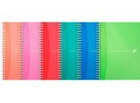 Spiralbuch OXFORD Office MyColours DIN A5, Doppelbindung, 90 Blatt kariert, weiß, SCRIBZEE®-kompatibel, EU ECO Label, farbsortierte Deckel, 5 Stück