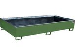 Bauer Regalwanne RW 2700-3 PE, mit PE-Einsatz, L 2665 x B 1315 x H 440 mm, resedagrün RAL 6011