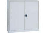 Stahlschrank, höhenverstellbarer Fachboden, abschließbar, H 1000 mm, lichtgrau/lichtgrau