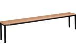 Schäfer Shop Select Sitzbank, für Umkleideräume, B 1995 x T 310 x H 415 mm, schwarz