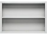 Schäfer Shop Select Aufsatzregal MS, 2 OH, B 1200 x T 400 x H 800 mm, Stahlblech, Lichtgrau
