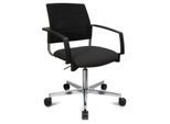 Schäfer Shop Genius Besucherstuhl SSI Proline Visit S3+, Netzrückenlehne, Universalrollen, schwarz/schwarz