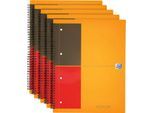 Notizbuch Oxford International, Optik Paper®, DIN A4, liniert, 80g/m², 80 Blatt, 5 Stück