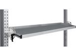 Manuflex Neigbare Ablagekonsole, für Reihe Universal oder Profi, Nutztiefe 195 mm, für Tischbreite 1500 mm, alusilber