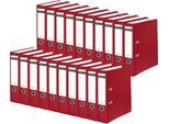 Schäfer Shop Select Ordner, DIN A4, Rückenbreite 80 mm, 20 Stück, Polypropylen und Recyclingpapier, dunkelrot