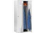 Schäfer Shop Select Kleiderspind mit 2 Abteilen, Drehriegelverschluss, lichtgrau/lichtgrau