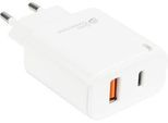 USB-Schnellladegerät Good Connections, 2er-Port mit 1 x USB-A + 1 x USB-C, Leistung 20 W, weiß