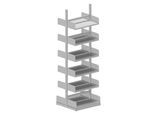Variabo Freiarmregal, Grundfeld, doppelseitig, 300 mm Fachtiefe, 750 x 2500 mm