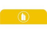 Rubbermaid Hinweistafel Configure für Recyclingstation 57 l, Kunststoff, B 367 x T 20 x H 203 mm, gelb