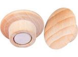 Magnet Legamaster WOODEN, 5 Stück, für Legamaster White und -Glasboards, ⌀ 25 x H 15,5 mm, Buchenholz, lackiert