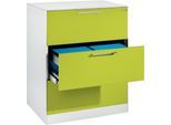 Hängeregistraturschrank ASISTO C 3000, 3 Schubladen, 2-bahnig, B 800 mm, weiß/viridingrün