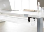 Schäfer Shop Select Kabelkanal, abklappbar, teleskopierbar im Bereich von 1024-1624 mm, Metall, weiß