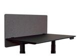 Schreibtisch-Trennwand Luxor, für Plattenstärke bis 40 mm, Klammerbefestigung, ca. 6 kg, B 1200 x T 20 x H 600 mm, recycelte Materialien, schiefergrau