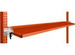 Manuflex Neigbare Ablagekonsole, für Reihe Universal oder Profi, Nutztiefe 345 mm, für Tischbreite 1750 mm, rotorange