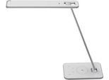 LED-Tischleuchte JAZZ, 11 W, 1000 lm, dimmbar, schwenkbar, mit Induktions-Ladefunktion, weiß-silber