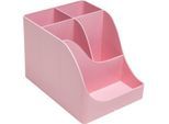 Exacompta Stifteköcher Pen Wave Autentik, 5 Fächer, aus recyceltem Kunststoff, skandinavisches Design, für Büro & Homeoffice, rosa