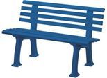 Gartenbank, 2-Sitzer, L 1200 mm, blau