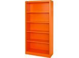 Schäfer Shop Select Stahlregal MS iCOLOUR, 5 Ordnerhöhen, B 950 x T 400 x H 1935 mm, orange RAL 2004