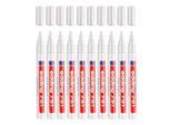 EDDING Lackmarker 751, 1-2 mm, weiß, 10 Stück