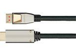 DisplayPort 1.4 Kabel Good Connections Python® Serie, bis 4K, Vollmetallstecker & Nylongeflecht, Länge 3 m, schwarz