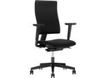 Nowy Styl Bürostuhl 4ME, Synchronmechanik, ohne Armlehnen, höhenverstellbare Rückenlehne, schwarz/schwarz
