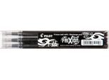 Ersatzminen PILOT, für Tintenroller FriXion, 0,4 mm Strichstärke, radierbar, 3 Stück, schwarz