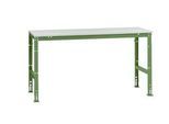 Manuflex Grundtisch UNIVERSAL Standard, Tischplatte Melamin, 1750x800, resedagrün