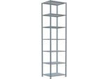 Schulte Lagertechnik Fachbodenregal Stecksystem MultiPlus250, Grundregal, 7 Fachböden, Kreuzstrebe, B 750 x T 600 x H 3000 mm, silbergrau/verzinkt