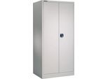 Schäfer Shop Select Materialschrank MSI 2609 S, verstärkte Ausführung, bis 100 kg/Fachboden, B 950 x T 600 x H 1935 mm, weißaluminium/weißaluminium