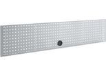 Schäfer Shop Pure Lochwand für AST31 Tischaufbau, bis 150 kg, B 2000 x H 380 mm, Stahl, weißaluminium