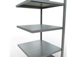 Schulte Lagertechnik Fachbodenregal-Stecksystem MULTIplus 250, Anbauregal, Längenriegel, 2000x750x800 mm, 5 Böden, verzinkt