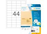 Herma Folienetiketten Special Nr. 4680, 48,3 x 25,4 mm, wetterfest, bedruckbar, permanent, transparent, 1100 Stück auf 25 Blatt