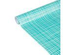 Clairefontaine Kraftpapier, 5 Tinyrollen, 5 m x 0,35 m, türkis mit Gittermuster