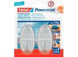 tesa Powerstrips Haken Large, oval, chrom