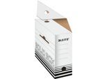 Archivschachtel Leitz Solid Box 6128 100 mm, DIN A4, für 900 Blatt, 10 Stück, weiß